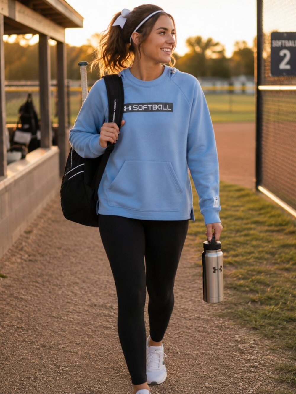Under Armour Softball Fleece Hoodie | Blue | Women's Medium